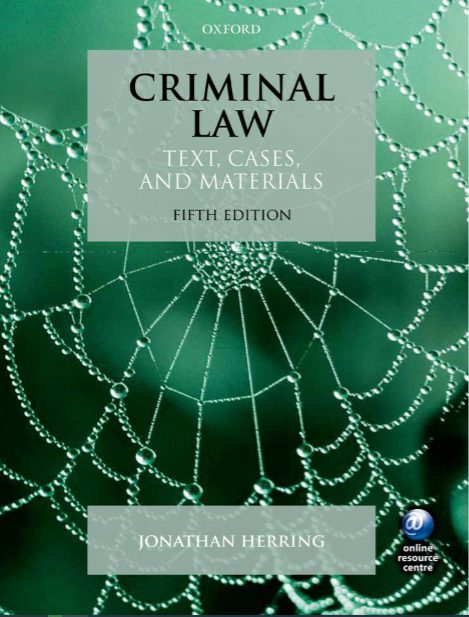 Criminal Law by Jonathan Herring fifth edition pdf free download ...