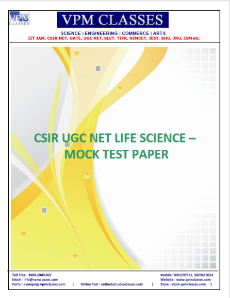 Csir Ugc Net Life Science Mock Test Paper Pdf Free Download Booksfree