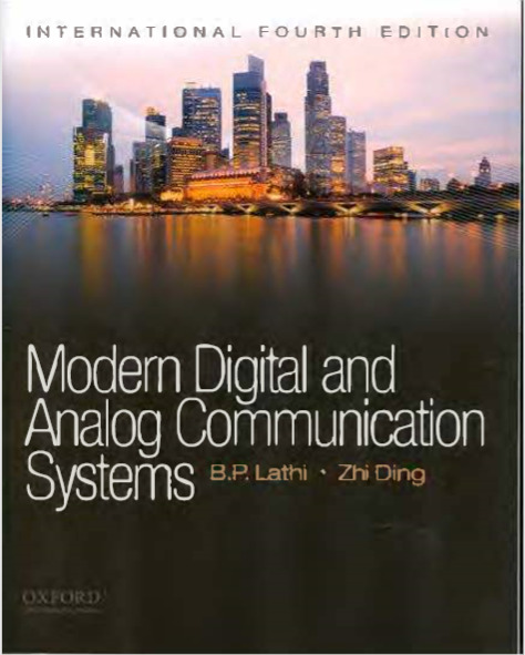 Modern Digital And Analog Communication Systems 4th Edition Pdf - BooksFree