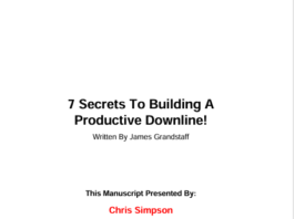 7 Secrets To Building A Productive Downline by Chris Simpson ris pdf free download